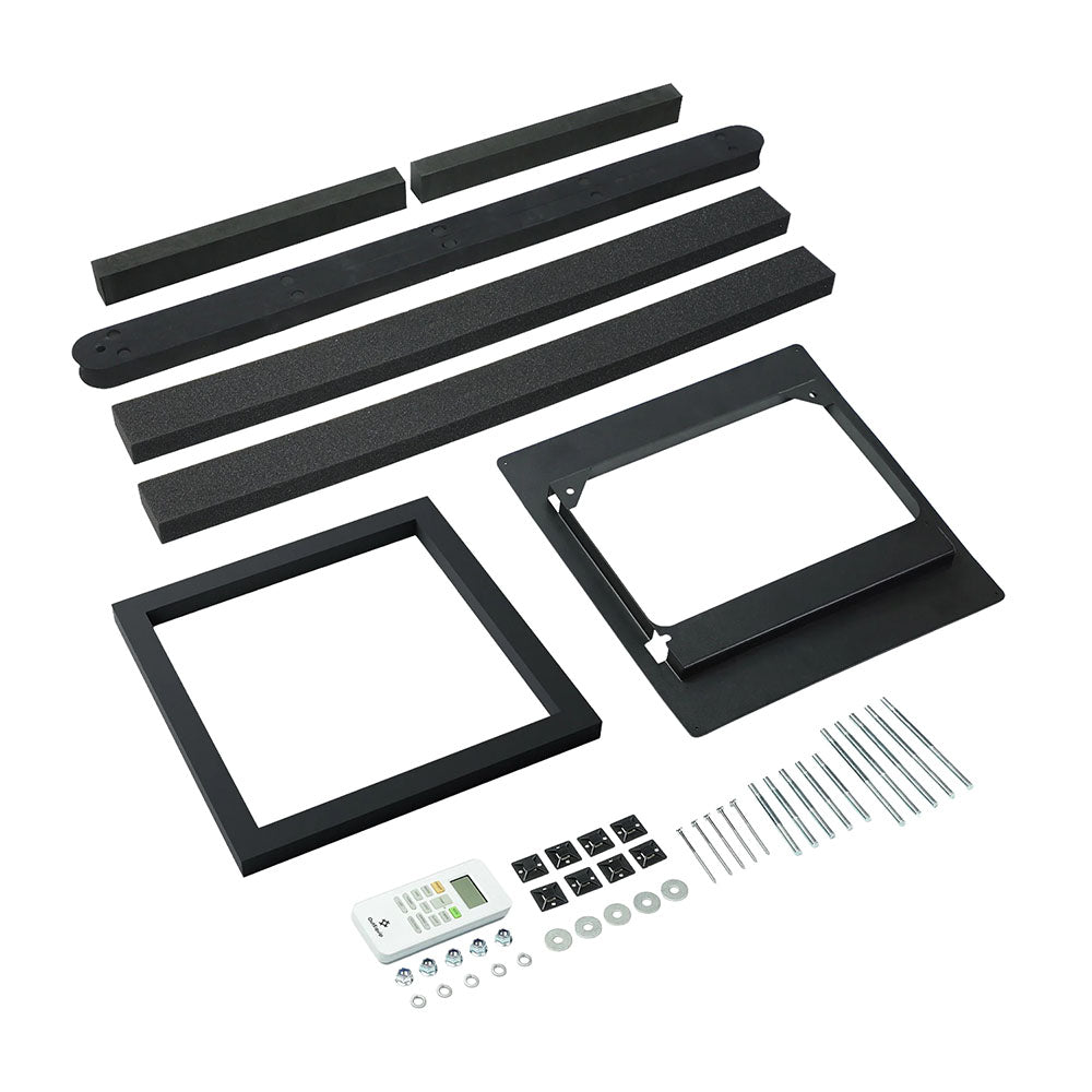 Parts provided for the 12V air conditioner installation