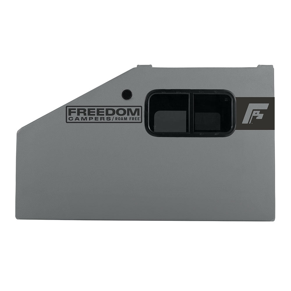Side view of the Freedom Camper and horizontal window
