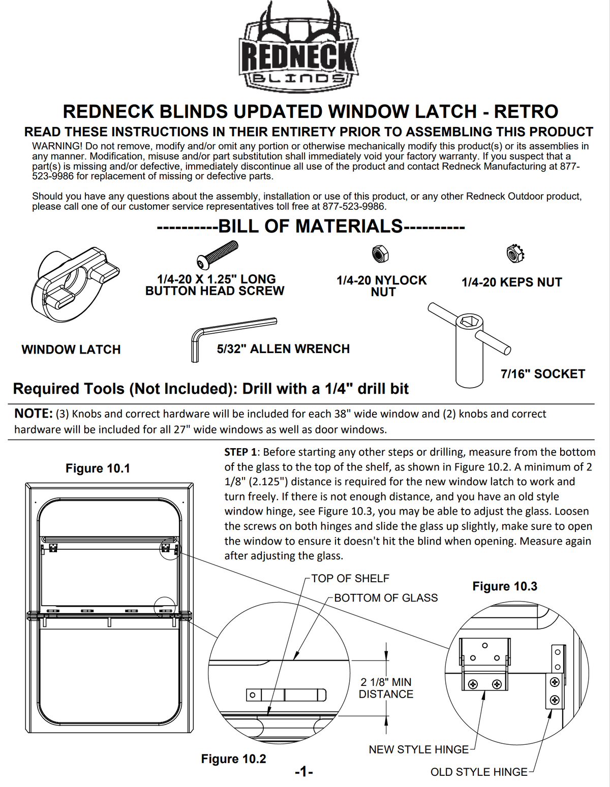 Window Latch Instructions - Page 1