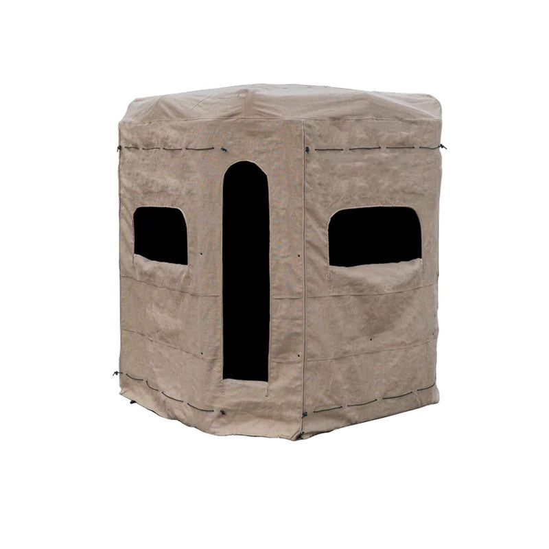 Soft Side 6x6 Burlap Deluxe Hunting Ground Blind - Redneck Blinds