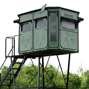 15 Watt Solar Panel attached to the Game Changer 6x8 Hunting Blind