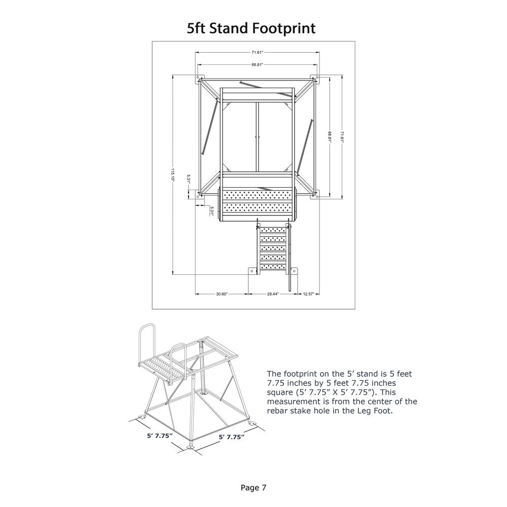 5, 10, and 15ft Deluxe Stands for Fiberglas Hunting Blinds