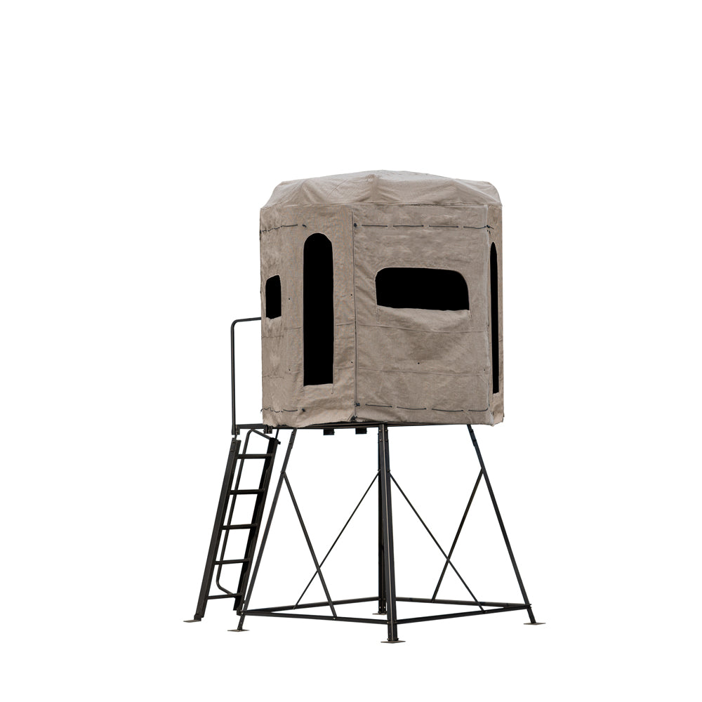 Soft Side 6x6 Burlap Deluxe Hunting Ground Blind - Redneck Blinds