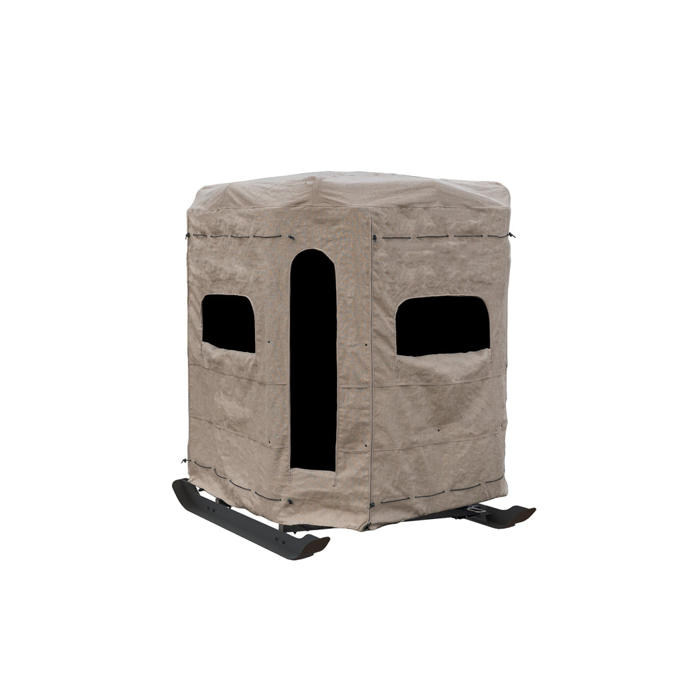 Soft Side 6x6 Burlap Deluxe Hunting Ground Blind - Redneck Blinds