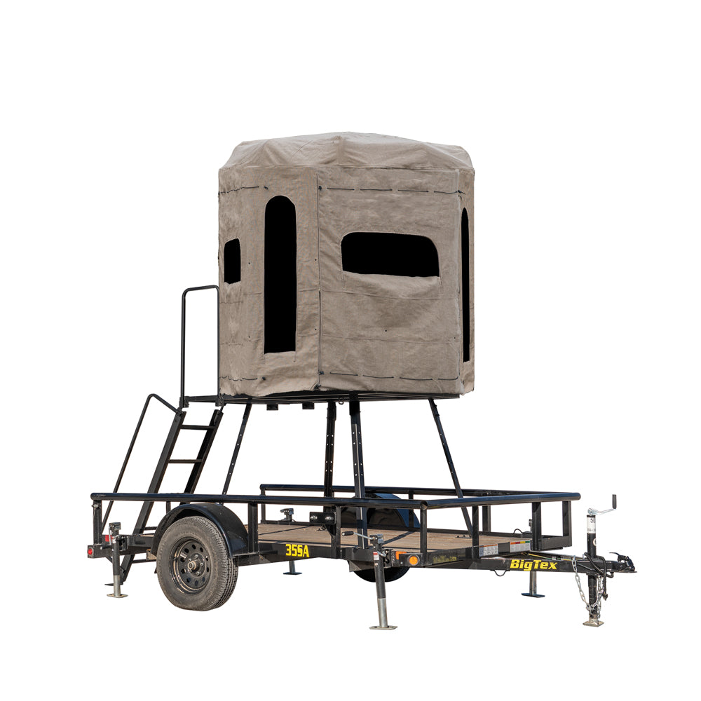 Soft Side 6x6 Burlap Deluxe Hunting Ground Blind - Redneck Blinds