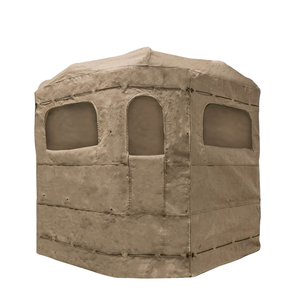 Soft Side 360° Burlap 6X6 Blind Replacement Cover & Curtains - Redneck
