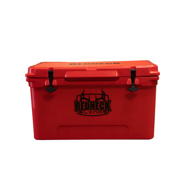 Redneck 65 Qt Cooler - Red w/ Redneck Logo - Redneck Blinds