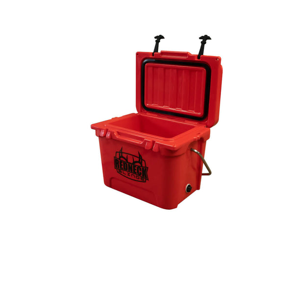 20 Qt Cooler - Red w/ Redneck Logo & Handle - Redneck Blinds