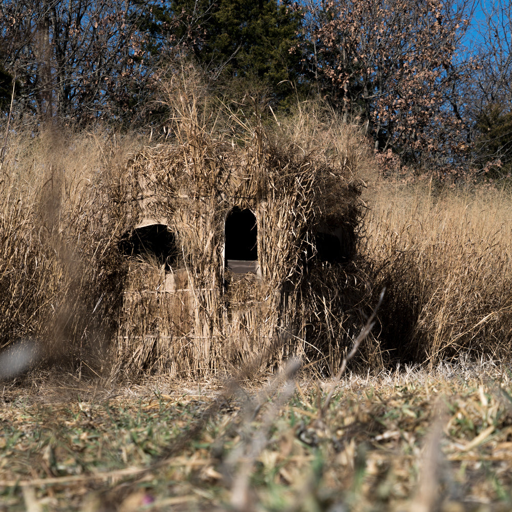 Soft Side 6x6 Burlap Deluxe Hunting Ground Blind - Redneck Blinds