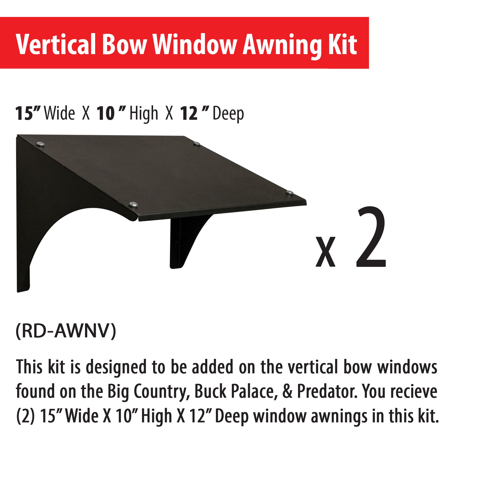 Vertical window awning dimensions