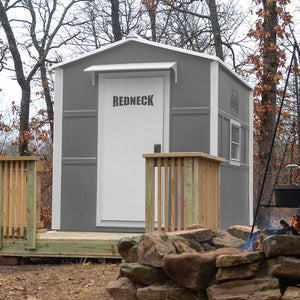 Gray version of the Hunting Cabin by Redneck Blinds